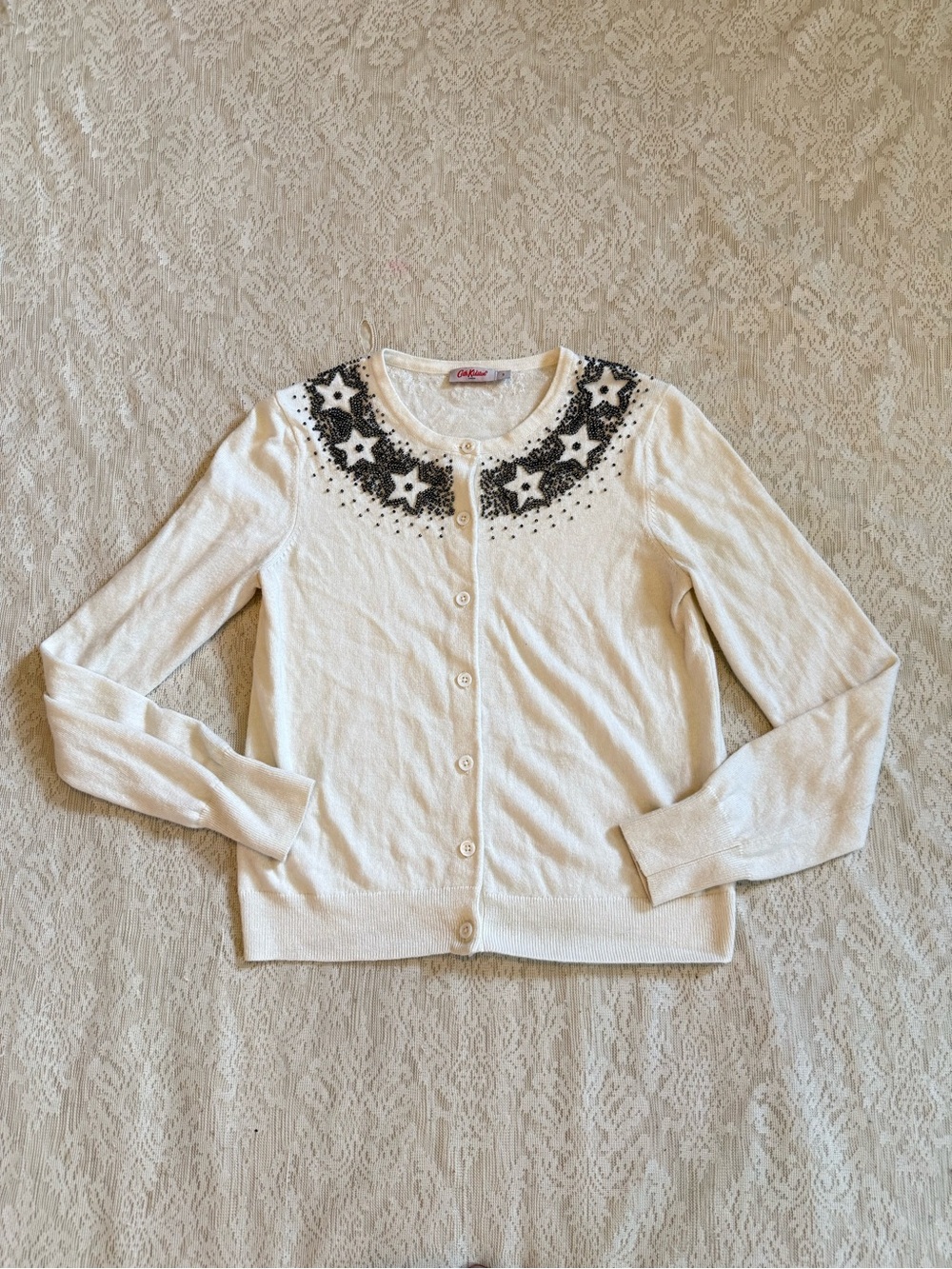 Cath Kidston beaded star collar cardigan
